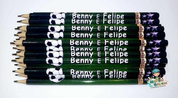 25 Lapis Personalizado Futebol