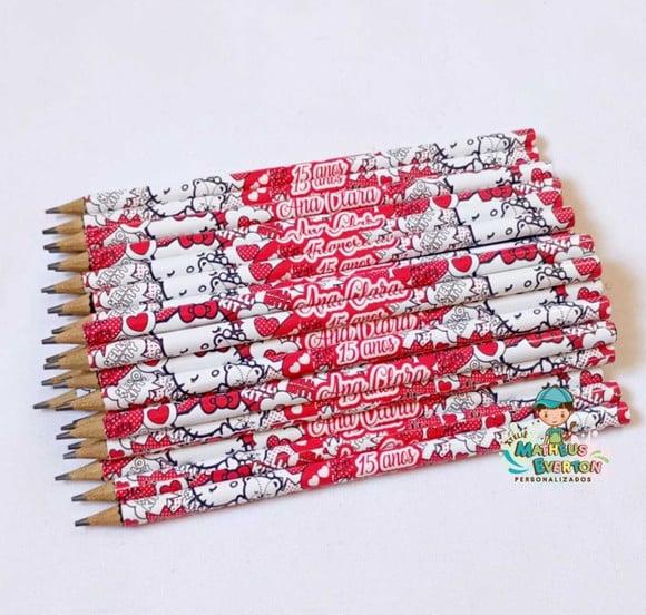 25 Lapis Personalizado Hello Kitty