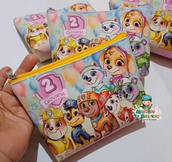 25 Necessaires Personalizada Patrulha Canina Aquarelada