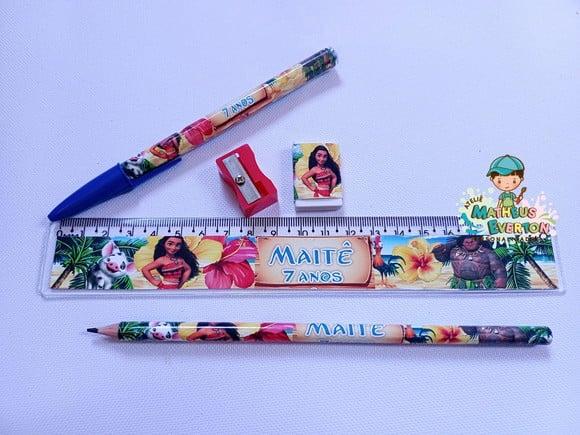 25 Super Kits Escolares Personalizados Moana