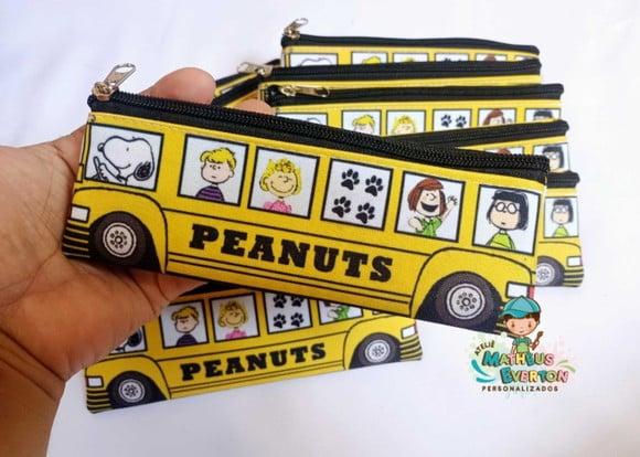 30 Estojos Slim Personalizado Snoopy Tamanho 19x7