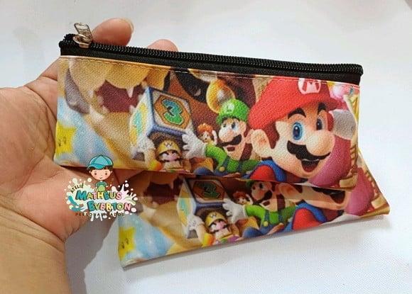 30 Estojos Slim Personalizado Super Mario Bros Tam: 19x7