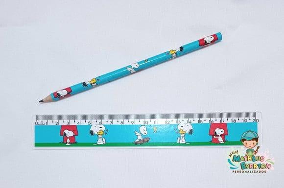 30 Lápis + 30 Réguas Personalizado Snoopy