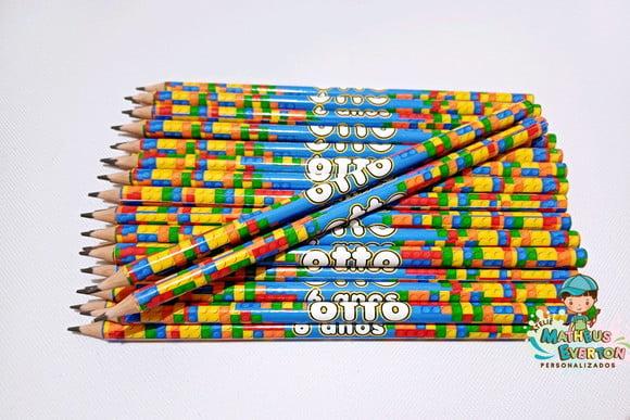 30 Lapis Personalizado Lego