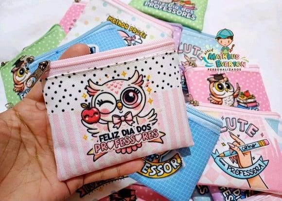 30 Porta Moedas Personalizado Dia dos Professores