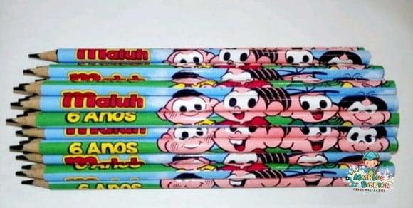 35 Lapis Personalizado Turma da Mônica