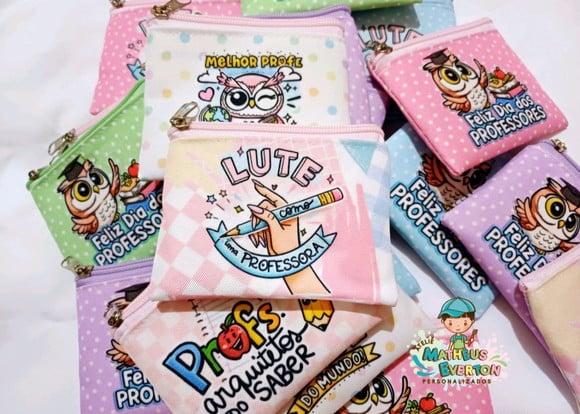 35 Porta Moedas Personalizado Dia dos Professores