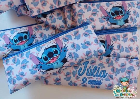40 Estojos Slim Personalizado Stitch Tamanho 19x7