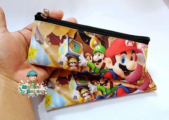40 Estojos Slim Personalizado Super Mario Bros Tam: 19x7cm