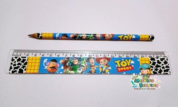 40 Kits Lápis e Régua Personalizado Toy Story