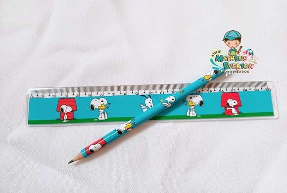 40 Lápis + 40 Réguas Personalizado Snoopy