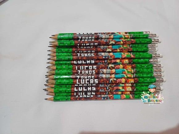 40 Lapis com Borracha na Ponta Tema Minecraft