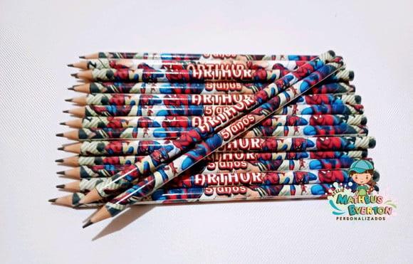 40 Lapis Personalizado Homem Aranha