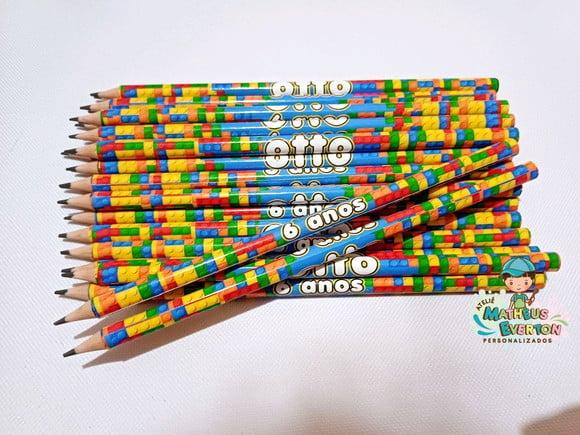 40 Lapis Personalizado Lego