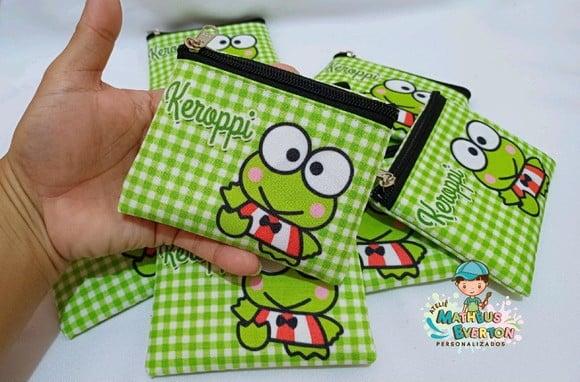40 Porta Moedas Keroppi Tamanho: 10x12cm