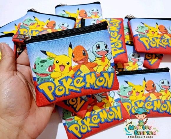 40 Porta Moedas Pokémon Tamanho: 10x12cm