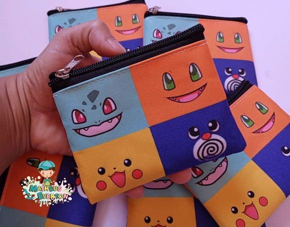 40 Porta Moedas Pokémon Tamanho: 10x12cm