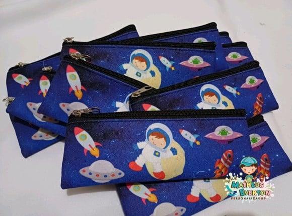 45 Estojos Slim Personalizado Astronauta(espaço) 19x7