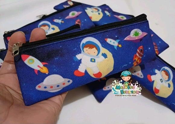 45 Estojos Slim Personalizado Astronauta(espaço) 19x7