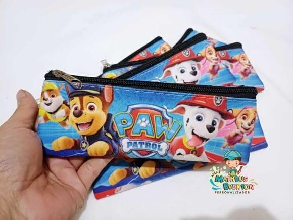 45 Estojos Slim Personalizado Patrulha Canina Tamanho 19x7