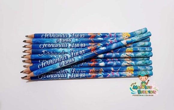 45 Lapis Personalizado Cinderela