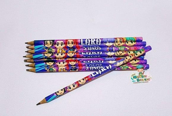 45 Lapis Personalizado Guerreiras de K-pop Cute
