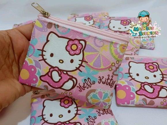45 Porta Moedas Hello Kitty Tamanho: 10x12cm