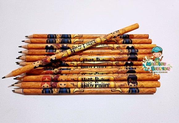 50 Lápis Personalizado Harry Potter