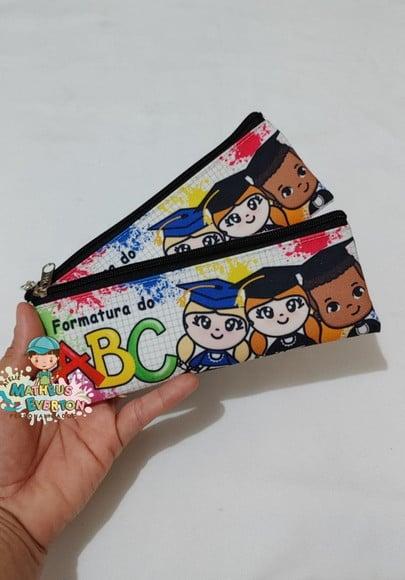 Estojo Slim Personalizado Abc Tamanho 19x7