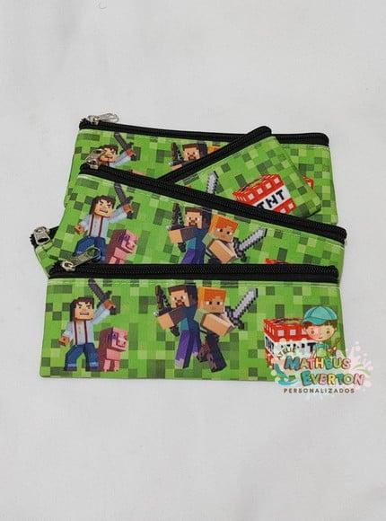 Estojo Slim Personalizado Minecraft Tam: 19x7
