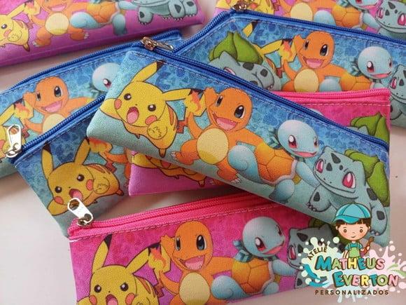 Estojo Slim Personalizado Pokémon Tamanho 19x7
