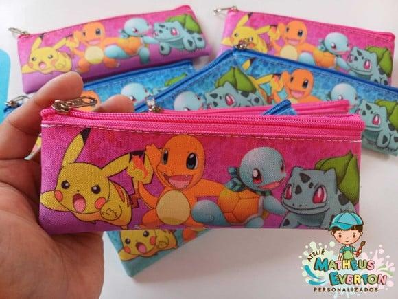 Estojo Slim Personalizado Pokémon Tamanho 19x7