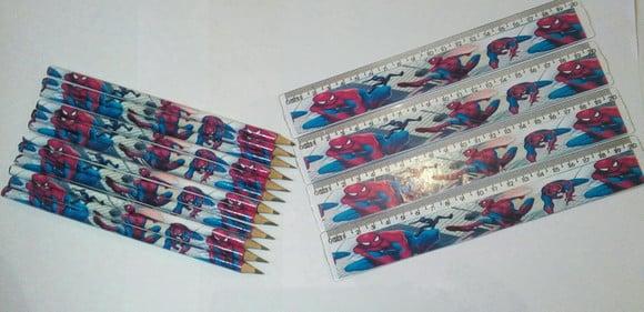Lápis e Régua Personalizado Homem Aranha