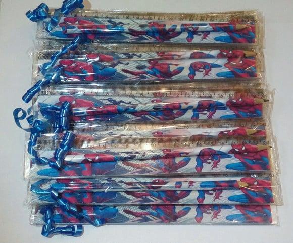 Lápis e Régua Personalizado Homem Aranha