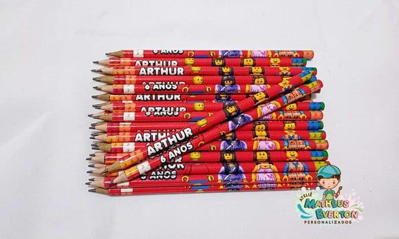 Lápis Personalizado Lego