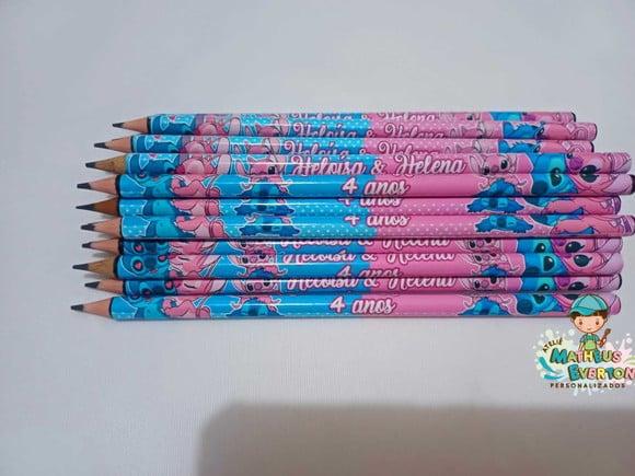 Lápis Personalizado Tema Stitch