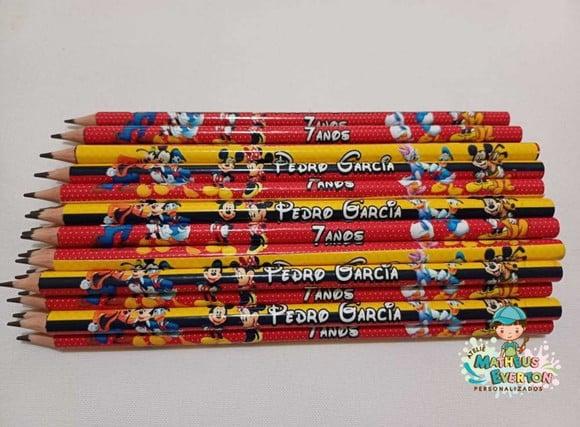 Lápis Personalizado Turma do Mickey