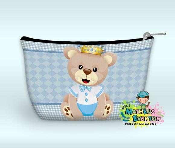 Necessaire Personalizada Urso Príncipe( Faço Outros Modelos)