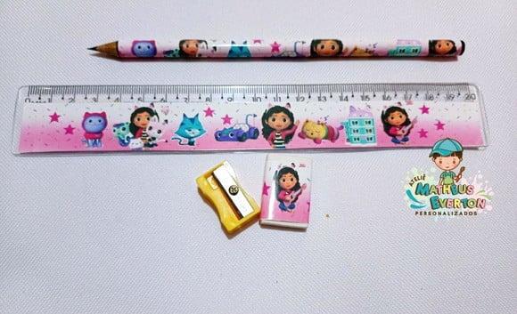25 Kits Lápis, Borracha, Régua e Apontador a Casa Mágica da