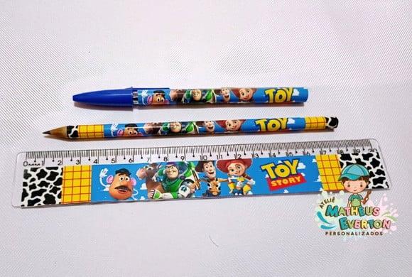 25 Kits Lápis, Caneta e Reguapersonalizado Toy Story
