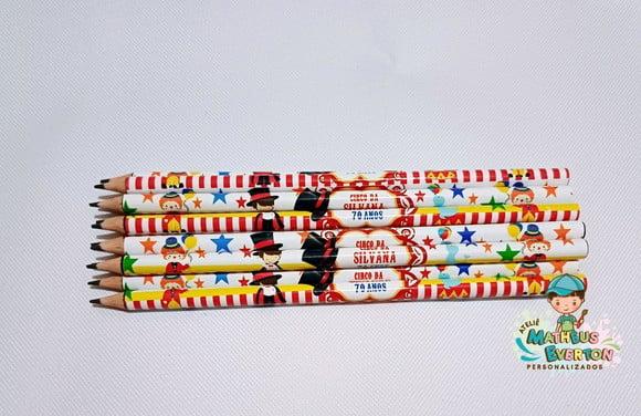25 Lapis Personalizado Circo (fazemos Todos os Temas)
