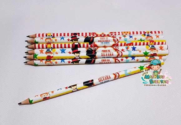 25 Lapis Personalizado Circo (fazemos Todos os Temas)