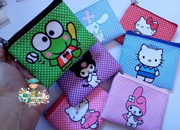 25 Porta Moedas Hello Kitty Tamanho: 10x12cm