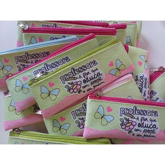 30 Estojos Slim Personalizado Professores Tamanho 19x7