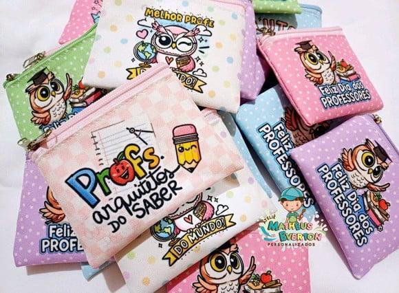 30 Porta Moedas Personalizado Dia dos Professores