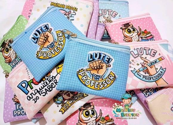 35 Porta Moedas Personalizado Dia dos Professores