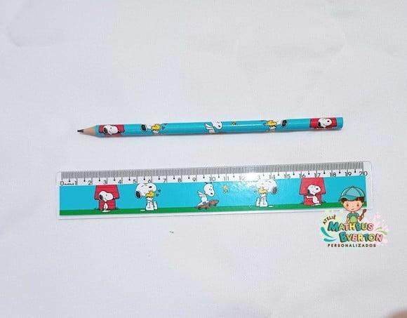 40 Lápis + 40 Réguas Personalizado Snoopy