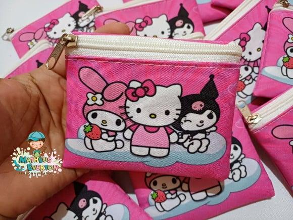 40 Porta Moedas Hello Kitty Tamanho: 10x12cm