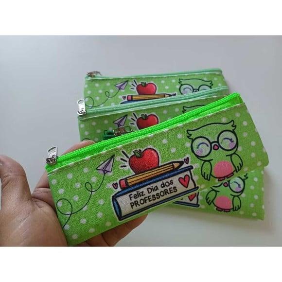 45 Estojos Slim Personalizado Professores Tamanho 19x7