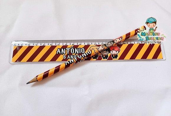 45 Kits Lápis e Régua Personalizado Harry Potter